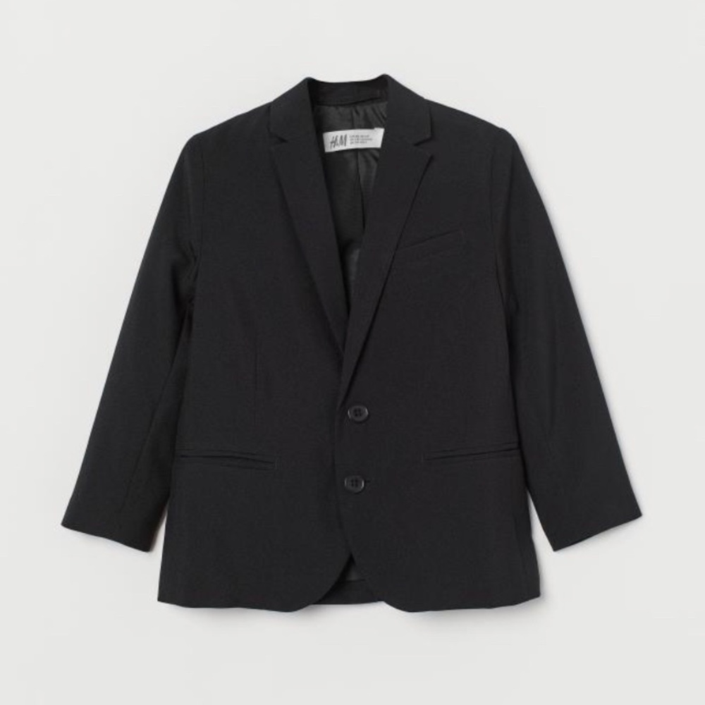 H&M black boy blazer, pants , button up shirt